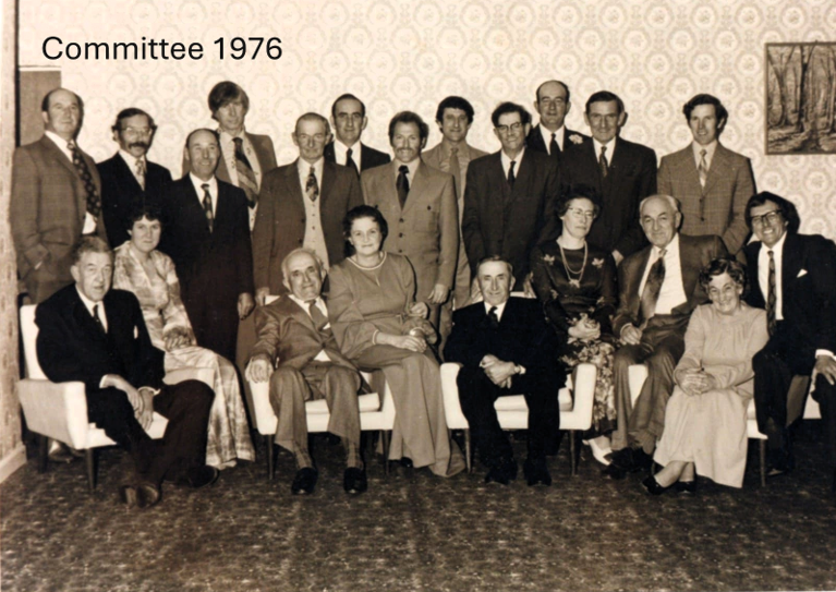 1976 Committee taken at a dinner and dance – Do you recognise anyone?