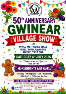 Come along on Saturday 4th July from 1pm to find out who has won a prize. Free entry to the show. We will be selling raffle tickets. Refreshments will be available. Cups awarded from 4pm